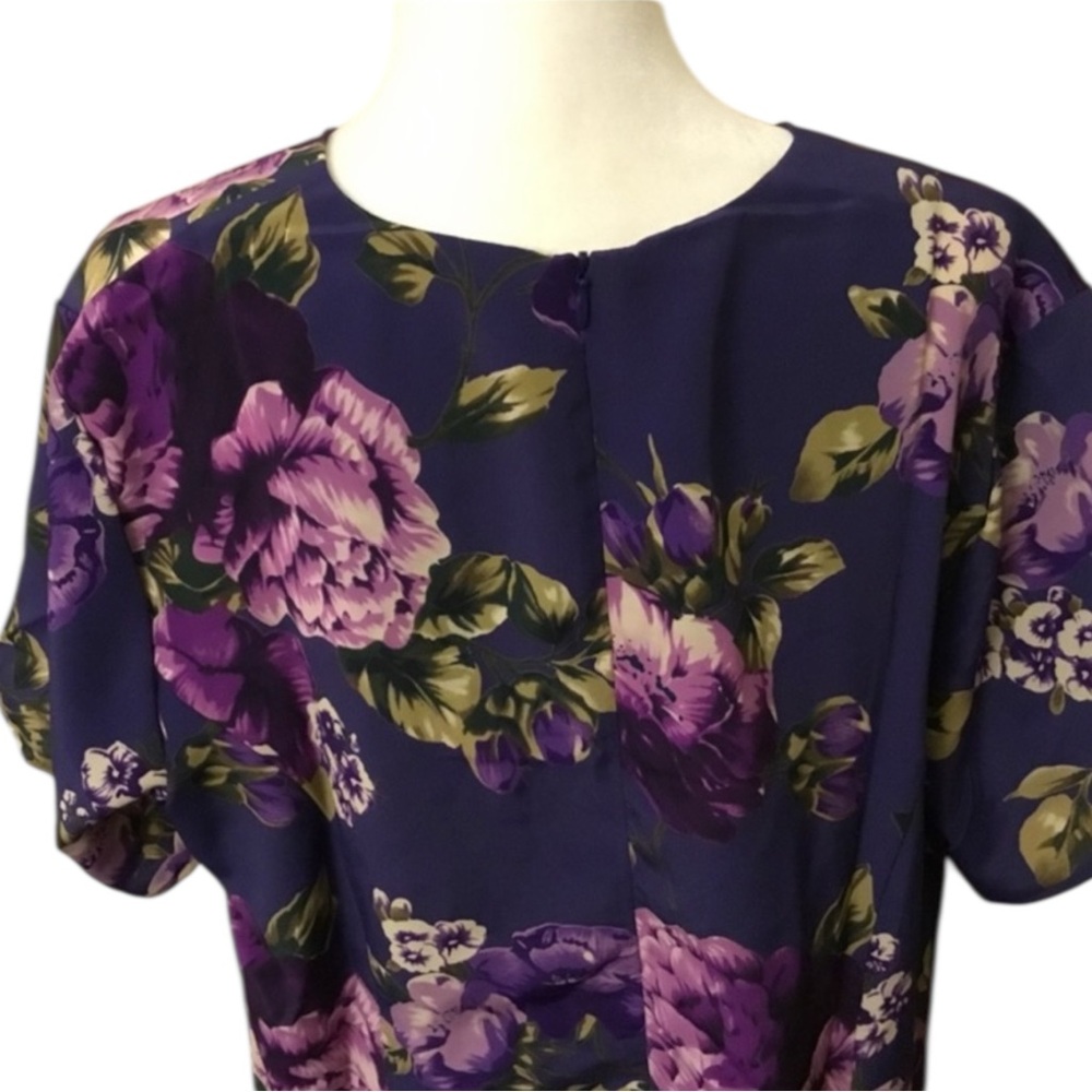 COLDWATER CREEK Purple Floral Maxi Dress Size 10 -- Career/Office/Academia - Picture 5 of 8